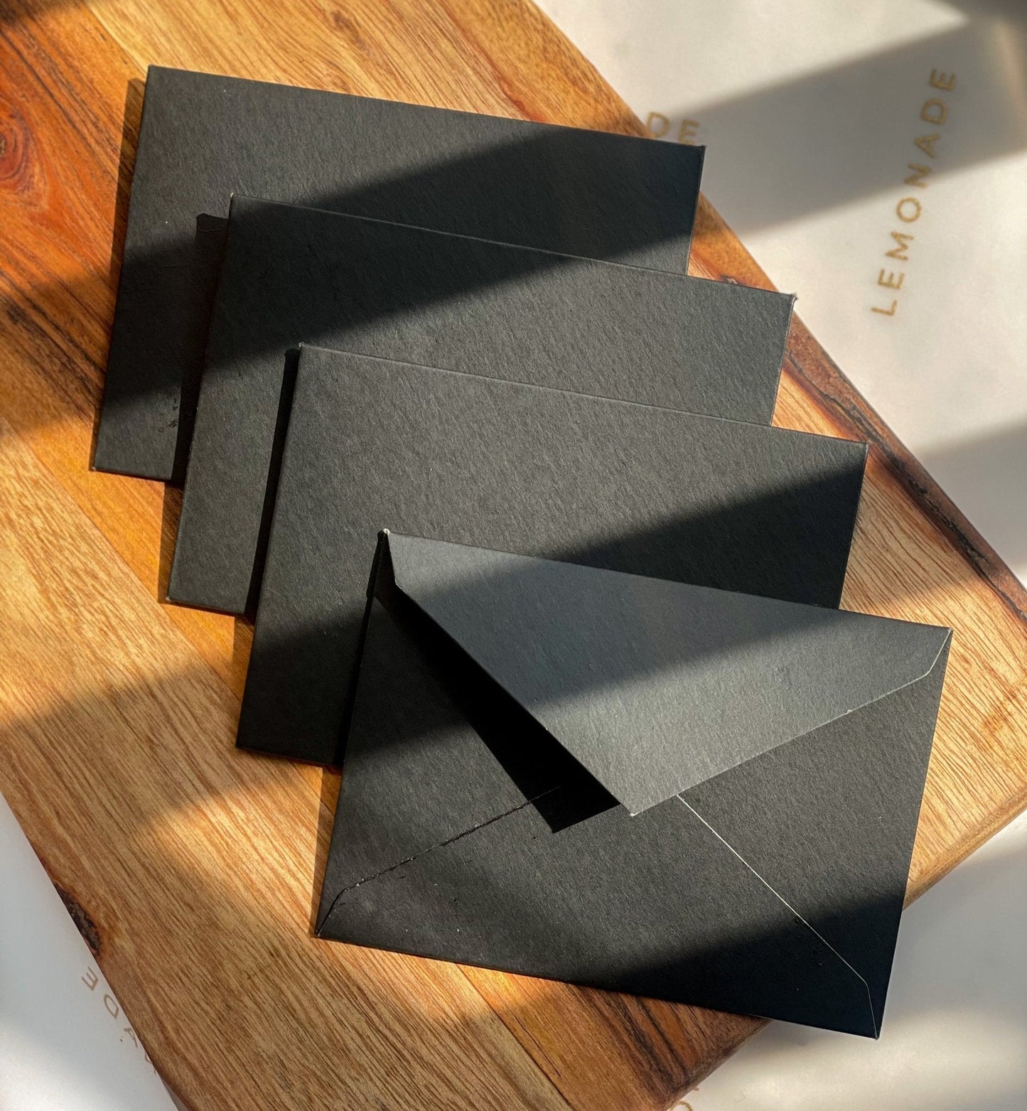Matte Black Paper Envelopes | Set of 9 | Stationery Envelopes India