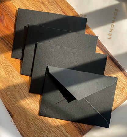 Matte Black Paper Envelopes | Set of 9 | Stationery Envelopes India