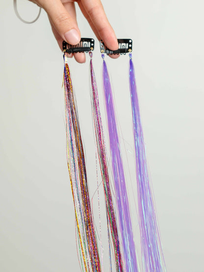 Party mix - Clip in Tinsels #Strandout Set of 2