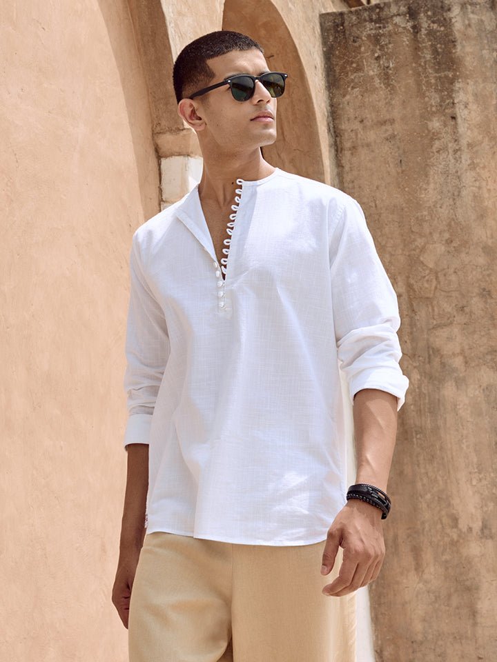 Stylized Placket Short Kurta - Arc