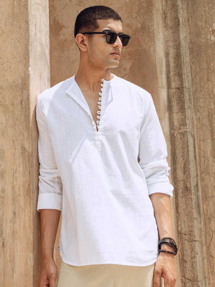 Stylized Placket Short Kurta - Arc