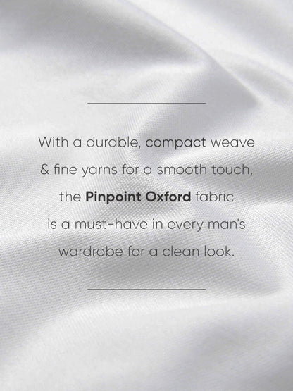 White Solid Half-Sleeve Oxford Shirt