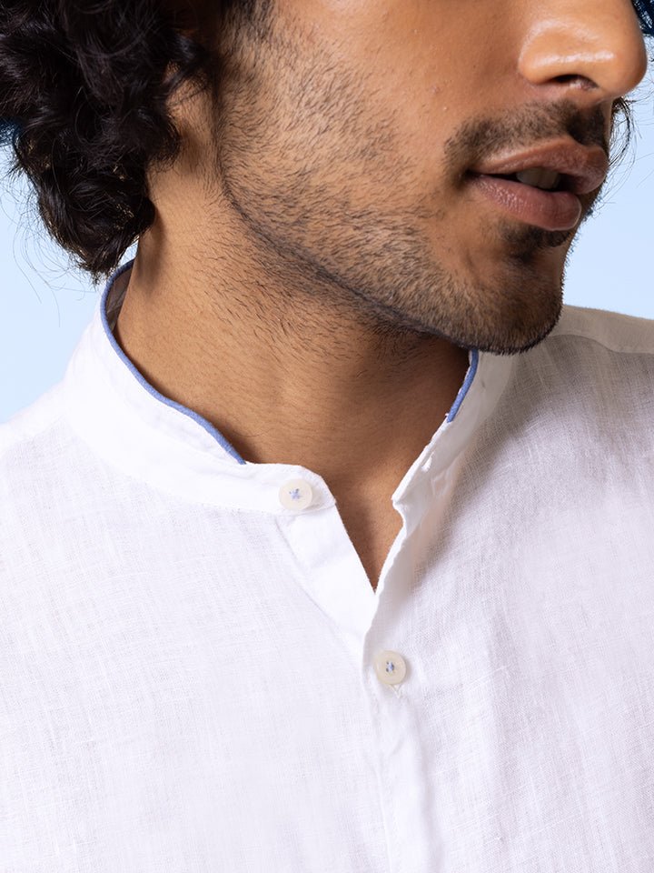 Relajarse White Solid Shirt