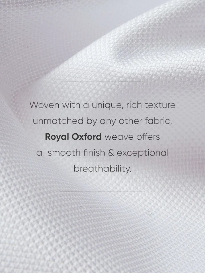 White Solid Oxford Button-Down Shirt