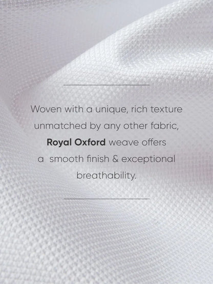 White Solid Oxford Button-Down Shirt