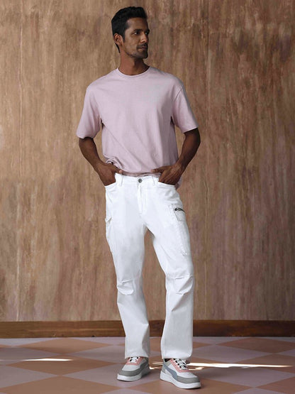 Kingdom of White-Men-Bottomwear-Cargo Trousers-Mens Cargo-White-NA-32