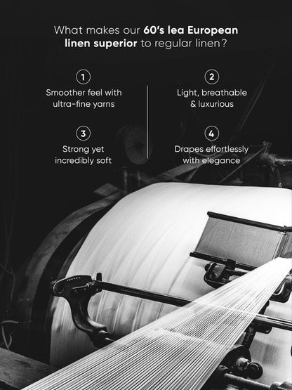 Mandarin Collar 100% Linen Shirt - Aspire