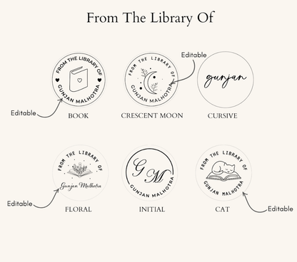 Personalized Paper Embosser Set- From the Library of | Book Embosser