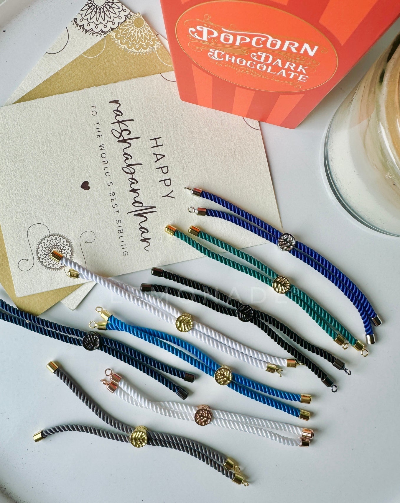 Personalized - Rakhi - Ram Guard With Initial - Assorted Thread - Sold Individually