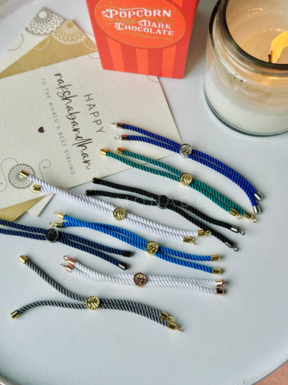 Personalized - Rakhi - Ram Guard With Initial - Assorted Thread - Sold Individually