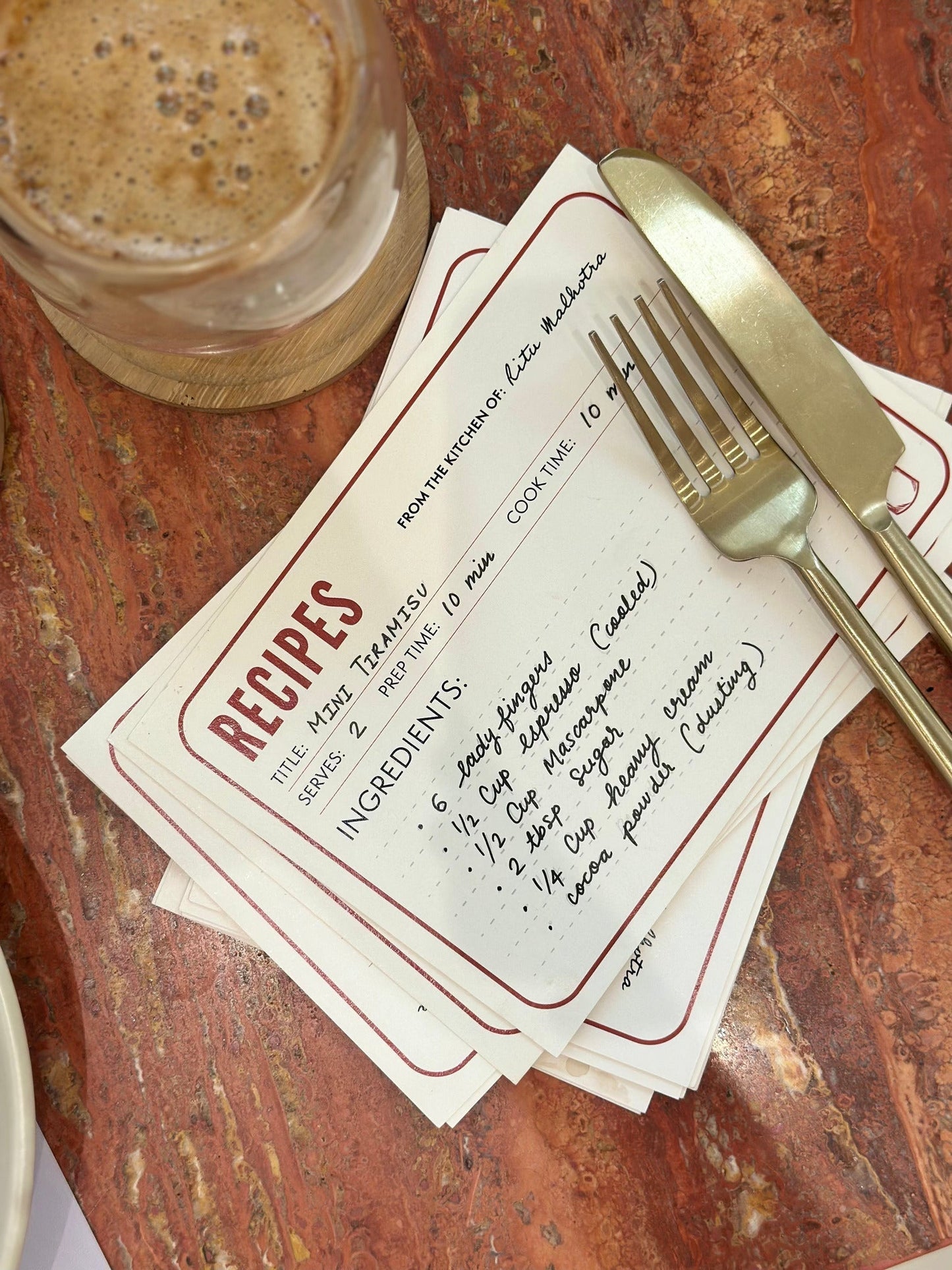 Personalized The Signature Recipe Card - Set of 30
