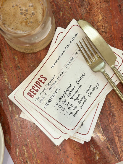 Personalized The Signature Recipe Card - Set of 30
