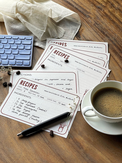 Personalized The Signature Recipe Card - Set of 30