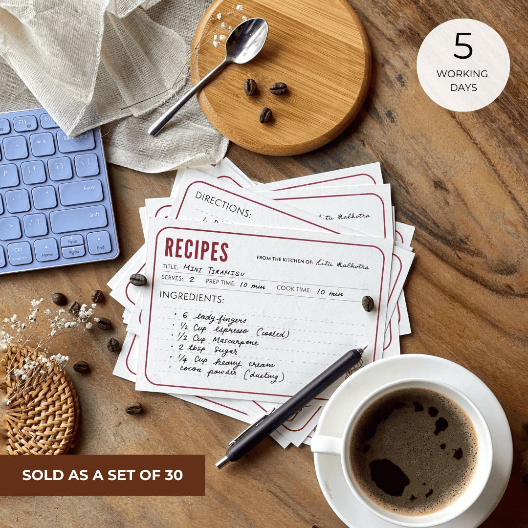 Personalized The Signature Recipe Card - Set of 30