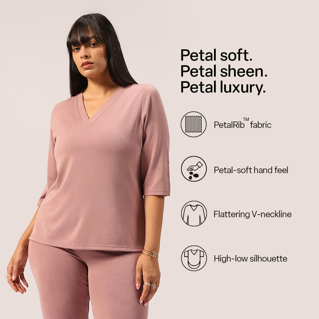 PetalRib™ Slit Sleeve Top | BlissClub at Broadway