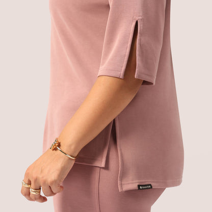 PetalRib™ Slit Sleeve Top | BlissClub at Broadway