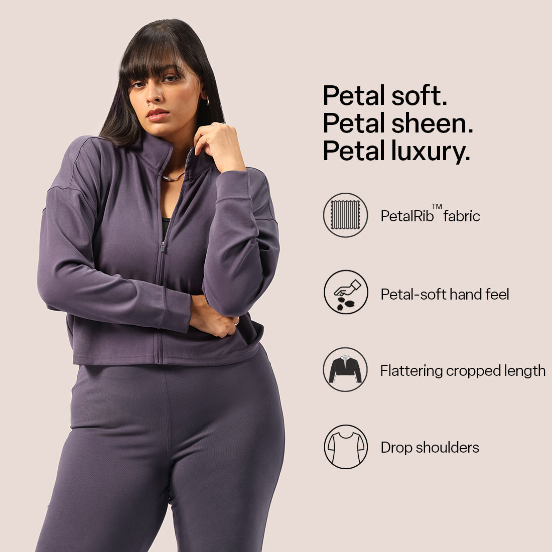 PetalRib™ Crop Jacket | BlissClub at Broadway