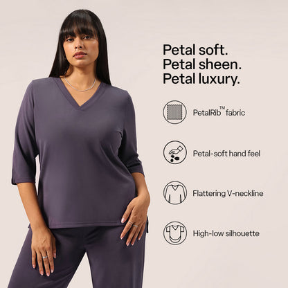 PetalRib™ Slit Sleeve Top | BlissClub at Broadway