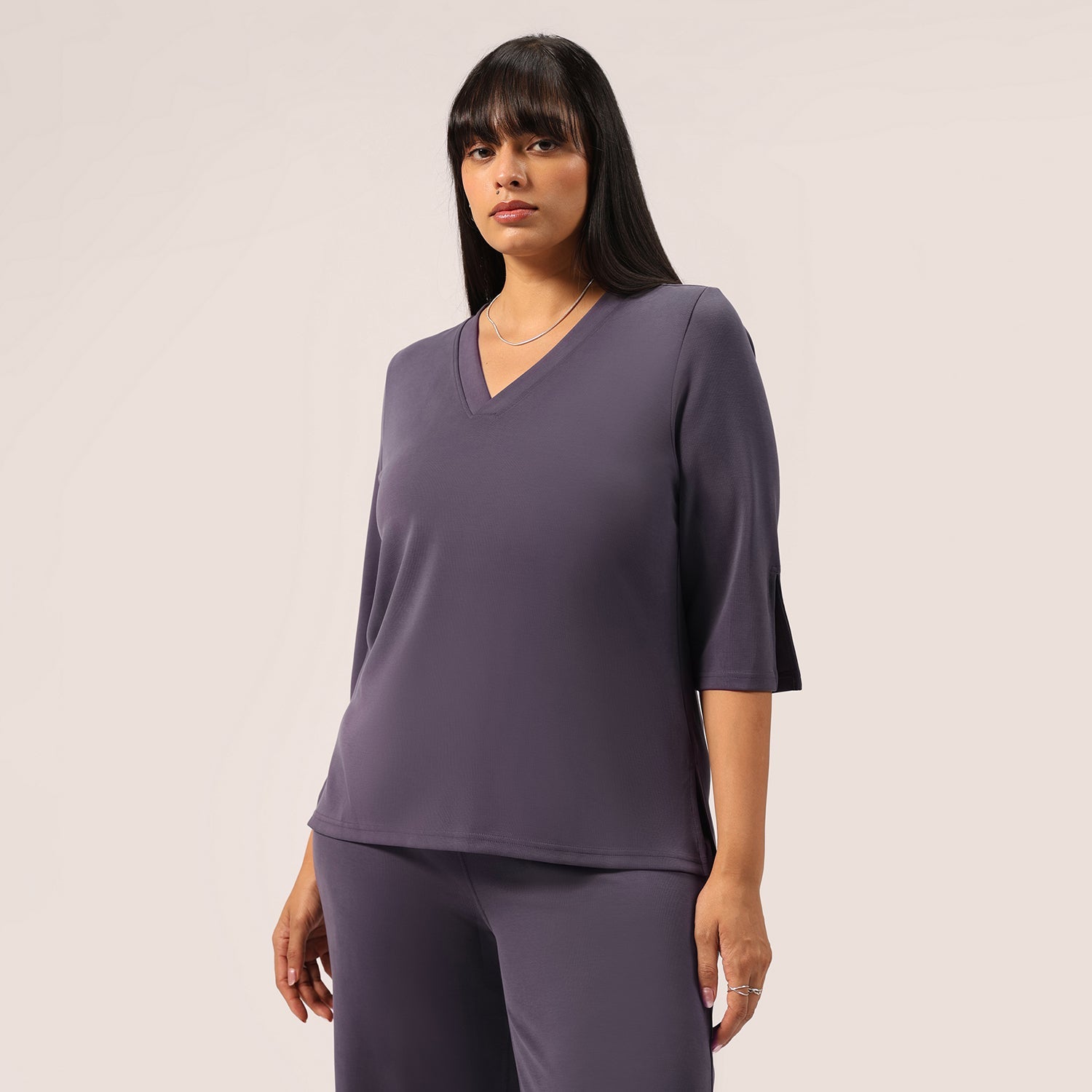 PetalRib™ Slit Sleeve Top | BlissClub at Broadway