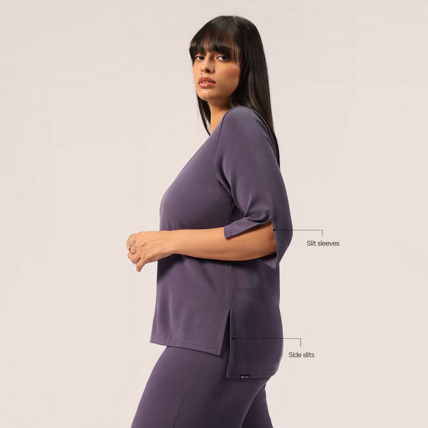 PetalRib™ Slit Sleeve Top | BlissClub at Broadway