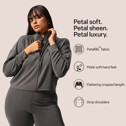 PetalRib™ Crop Jacket | BlissClub at Broadway