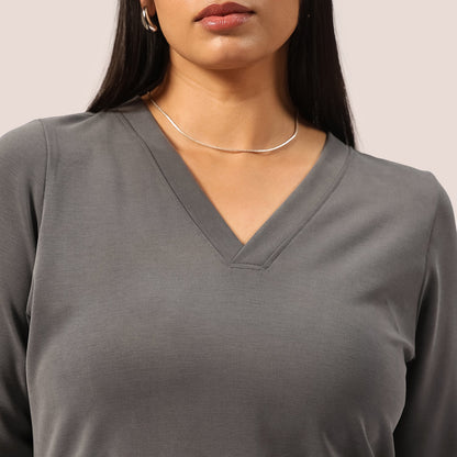PetalRib™ Slit Sleeve Top | BlissClub at Broadway