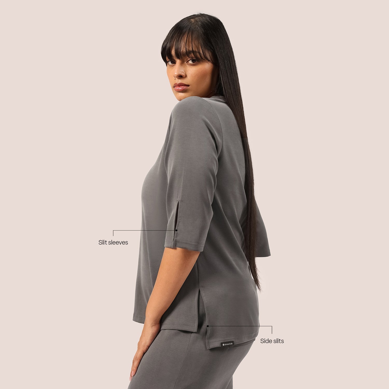 PetalRib™ Slit Sleeve Top | BlissClub at Broadway