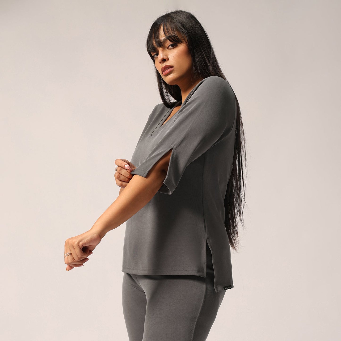 PetalRib™ Slit Sleeve Top | BlissClub at Broadway