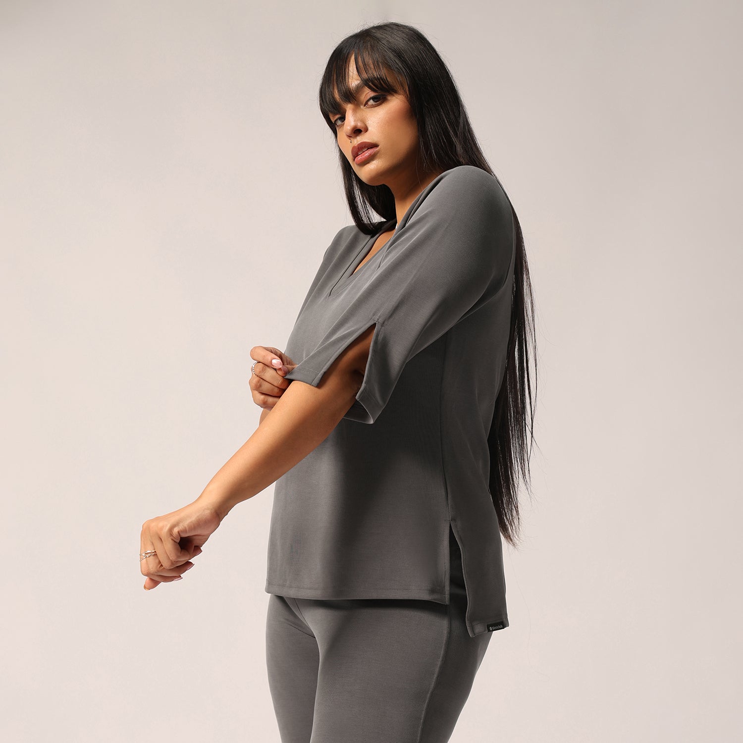 PetalRib™ Slit Sleeve Top | BlissClub at Broadway