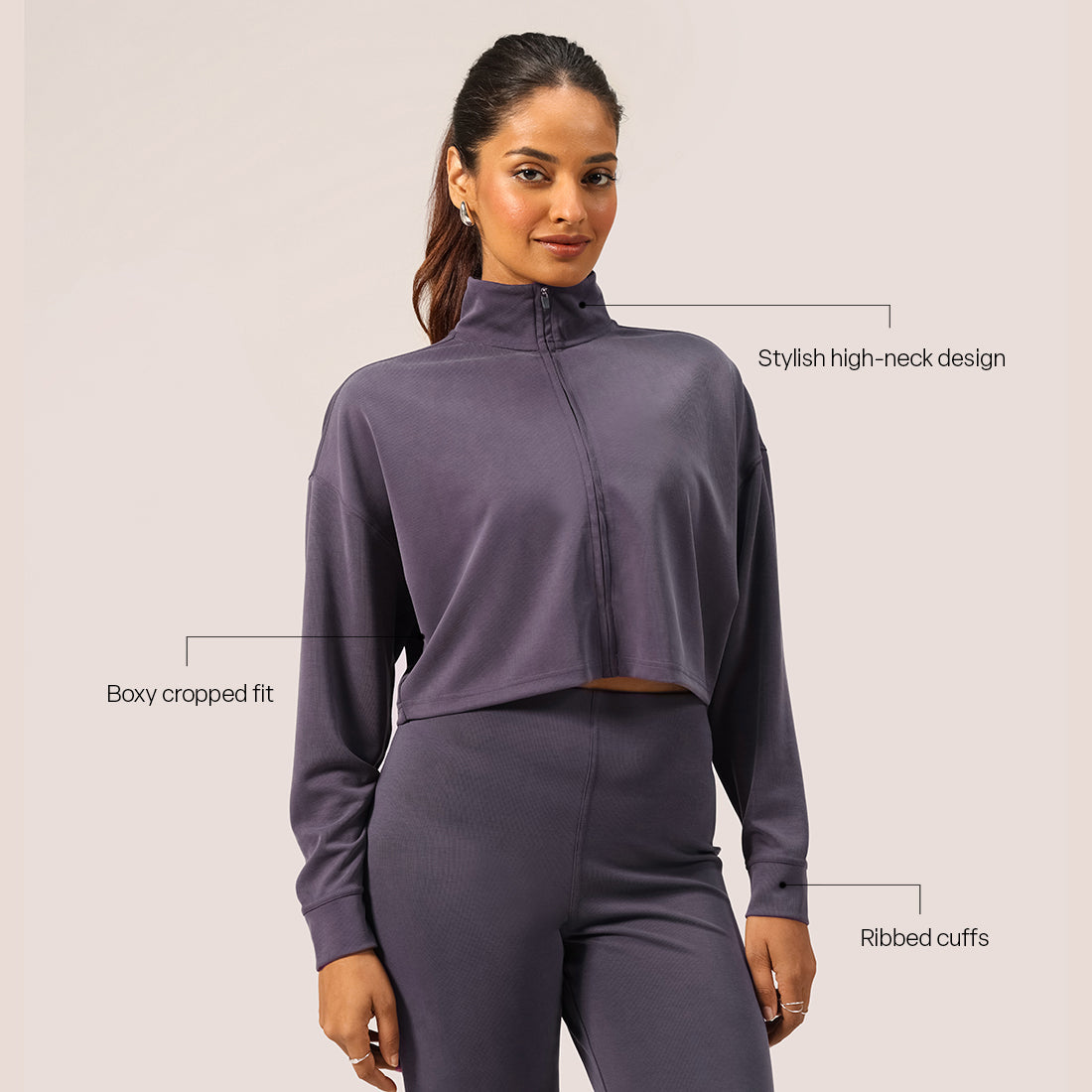 PetalRib™ Crop Jacket | BlissClub at Broadway