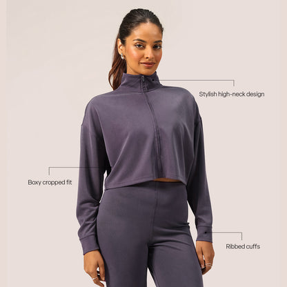 PetalRib™ Crop Jacket | BlissClub at Broadway