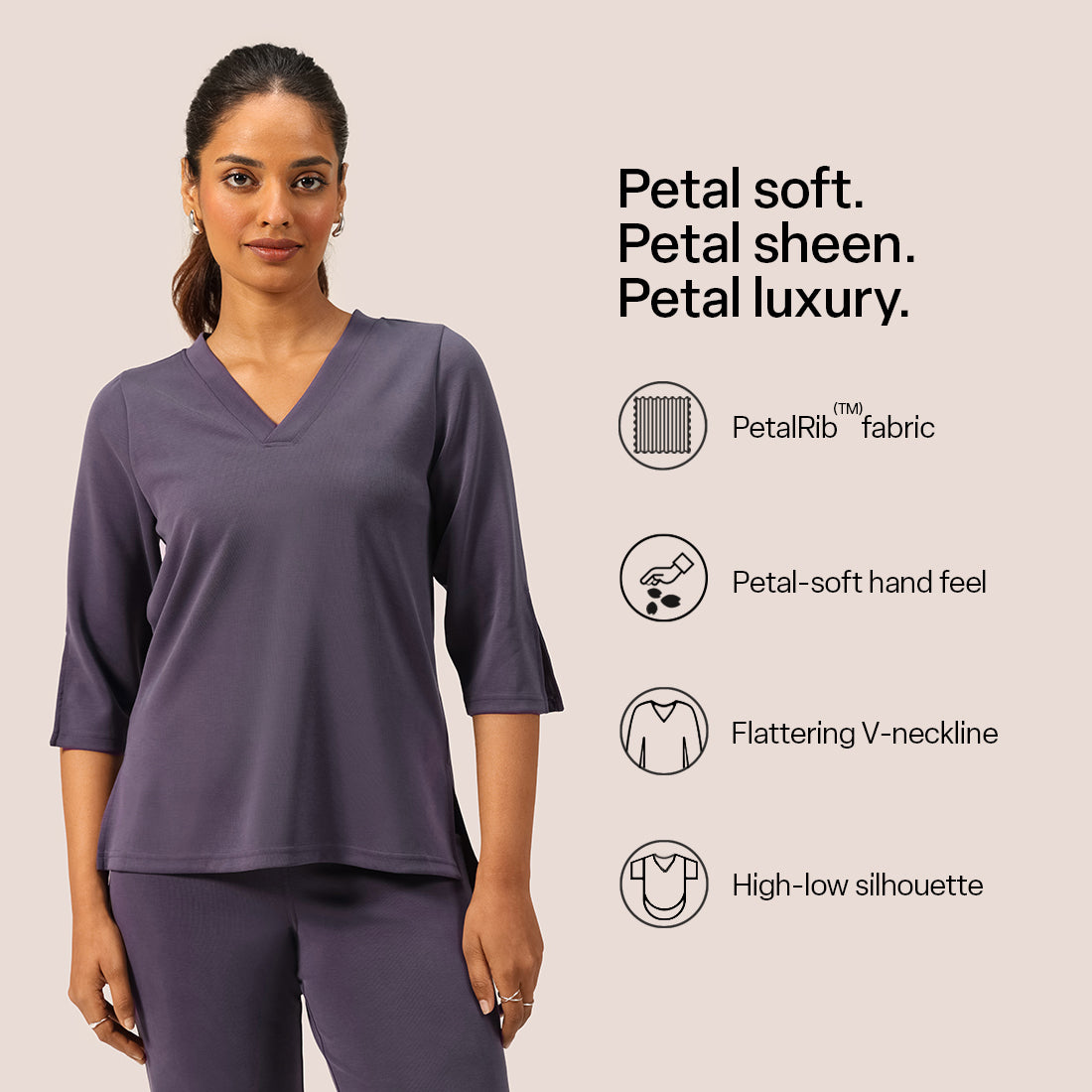 PetalRib™ Slit Sleeve Top | BlissClub at Broadway