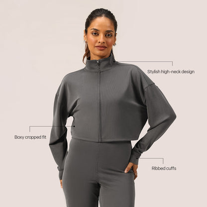 PetalRib™ Crop Jacket | BlissClub at Broadway