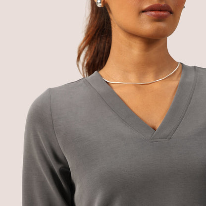 PetalRib™ Slit Sleeve Top | BlissClub at Broadway