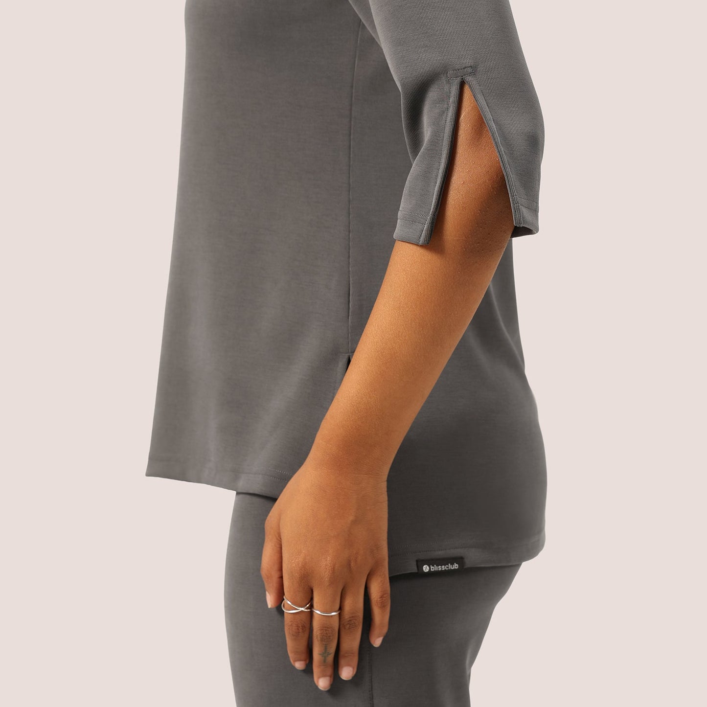 PetalRib™ Slit Sleeve Top | BlissClub at Broadway