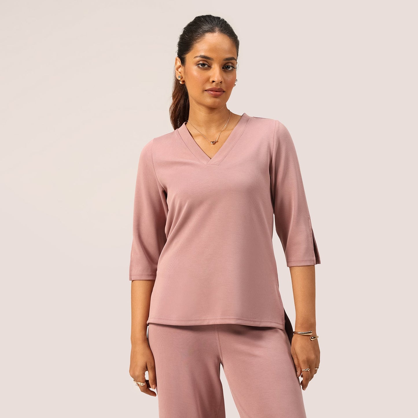 PetalRib™ Slit Sleeve Top | BlissClub at Broadway