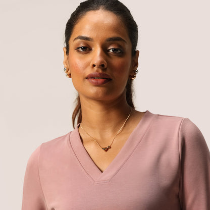 PetalRib™ Slit Sleeve Top | BlissClub at Broadway
