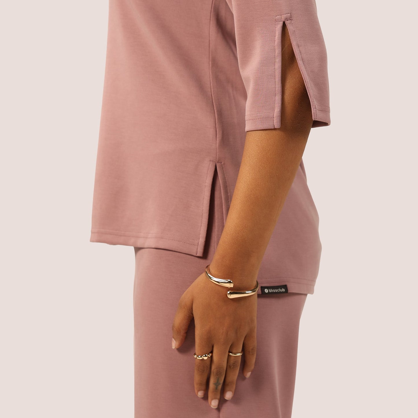 PetalRib™ Slit Sleeve Top | BlissClub at Broadway
