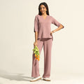 PetalRib™ Wide Leg Pants | BlissClub at Broadway