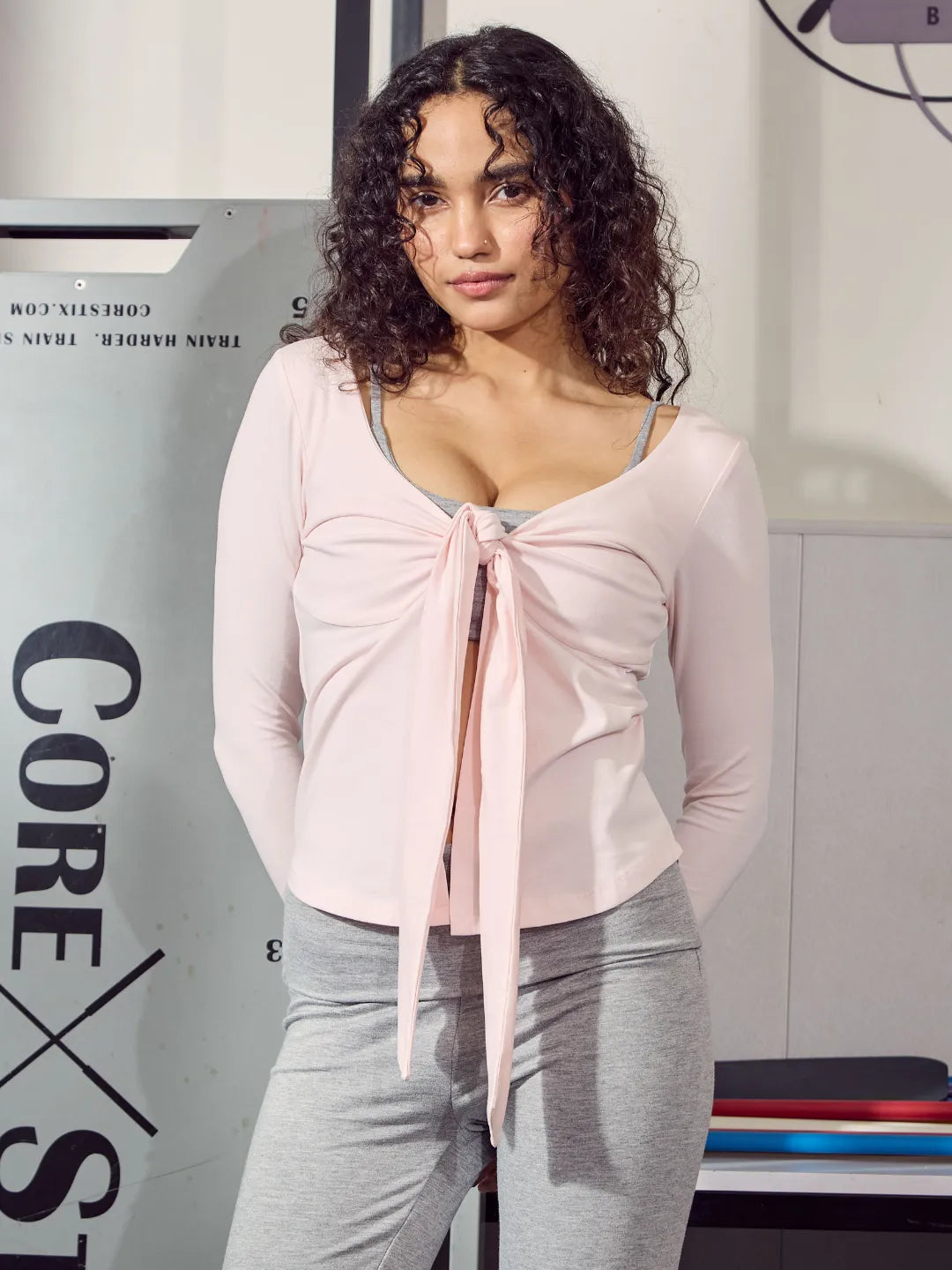 Soft Jersey Front Tie Top