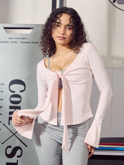 Soft Jersey Front Tie Top