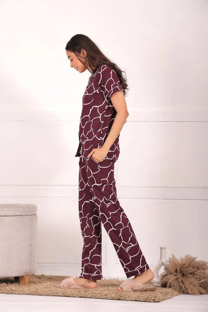 Plum Pyjama Set