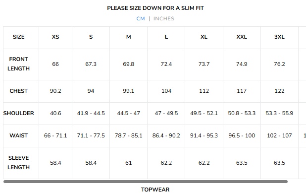Size Guide