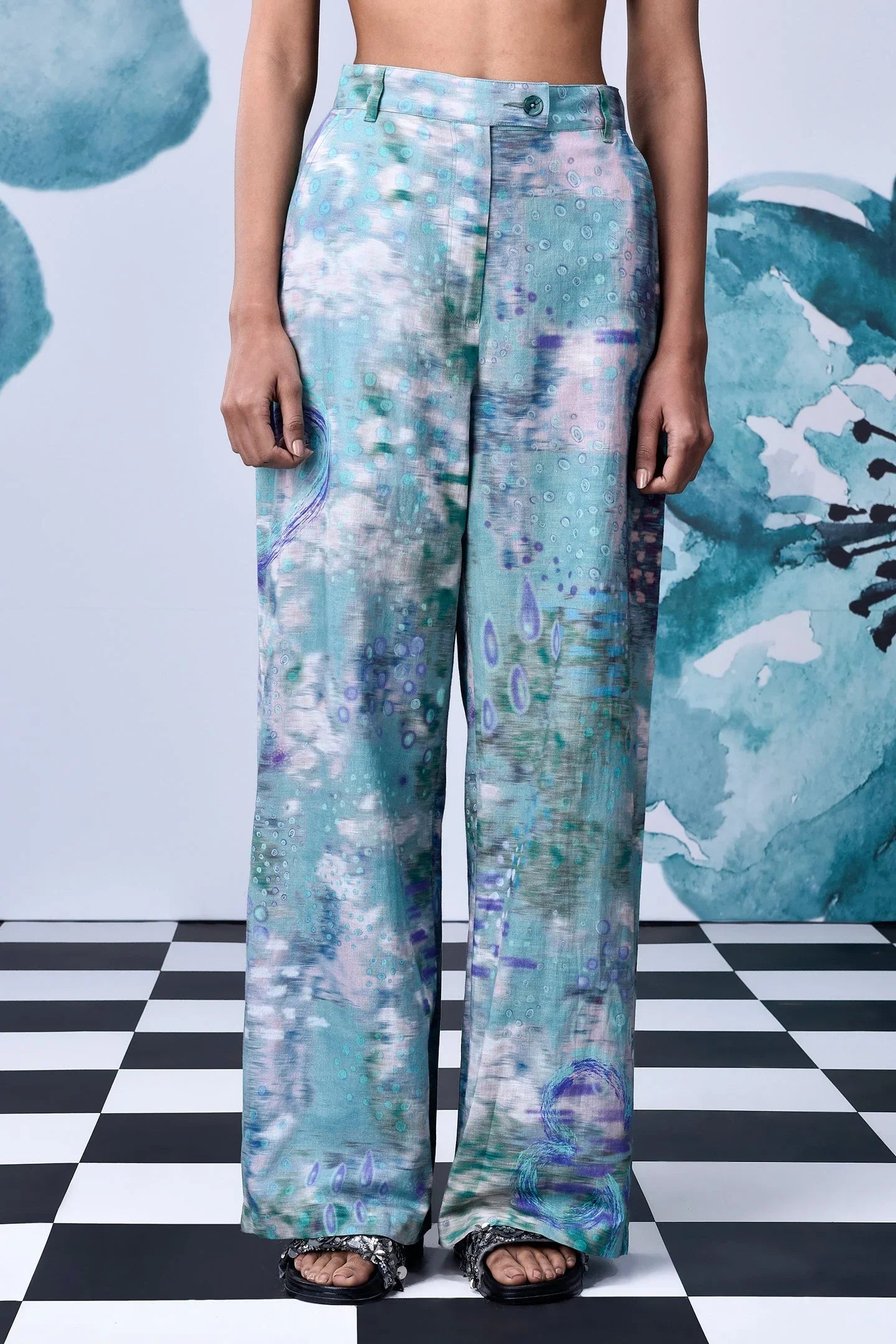 Pool of Tear Loose Trouser- Nile green