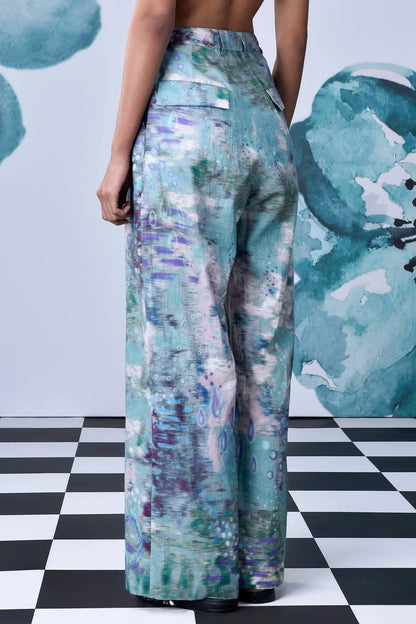 Pool of Tear Loose Trouser- Nile green