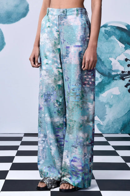 Pool of Tear Loose Trouser- Nile green
