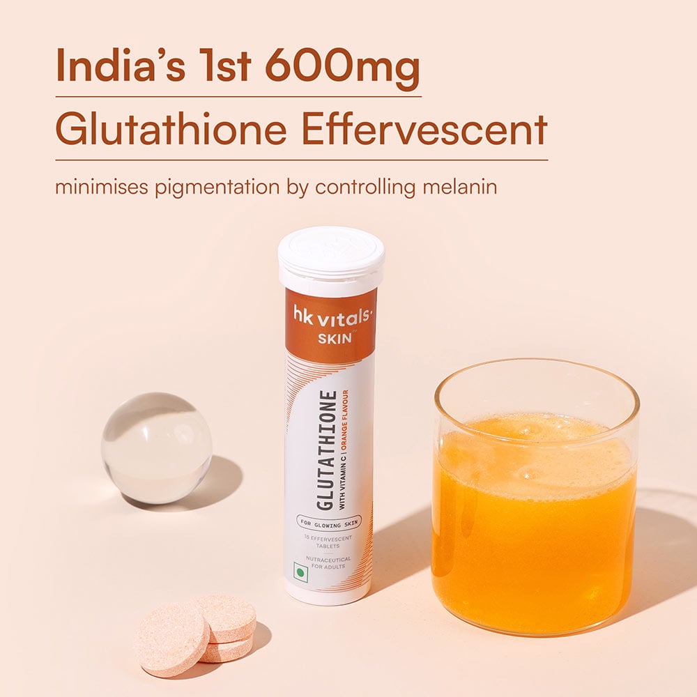 hk glutathione HealthKart Vitals with Vitamin C & E, Biotin, Grape Seed Extract HK Vitals Glutathione 15 tablets