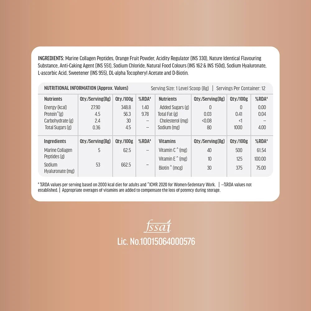 HealthKart HK Vitals Skin Radiance Collagen Supplement with Biotin,100 g