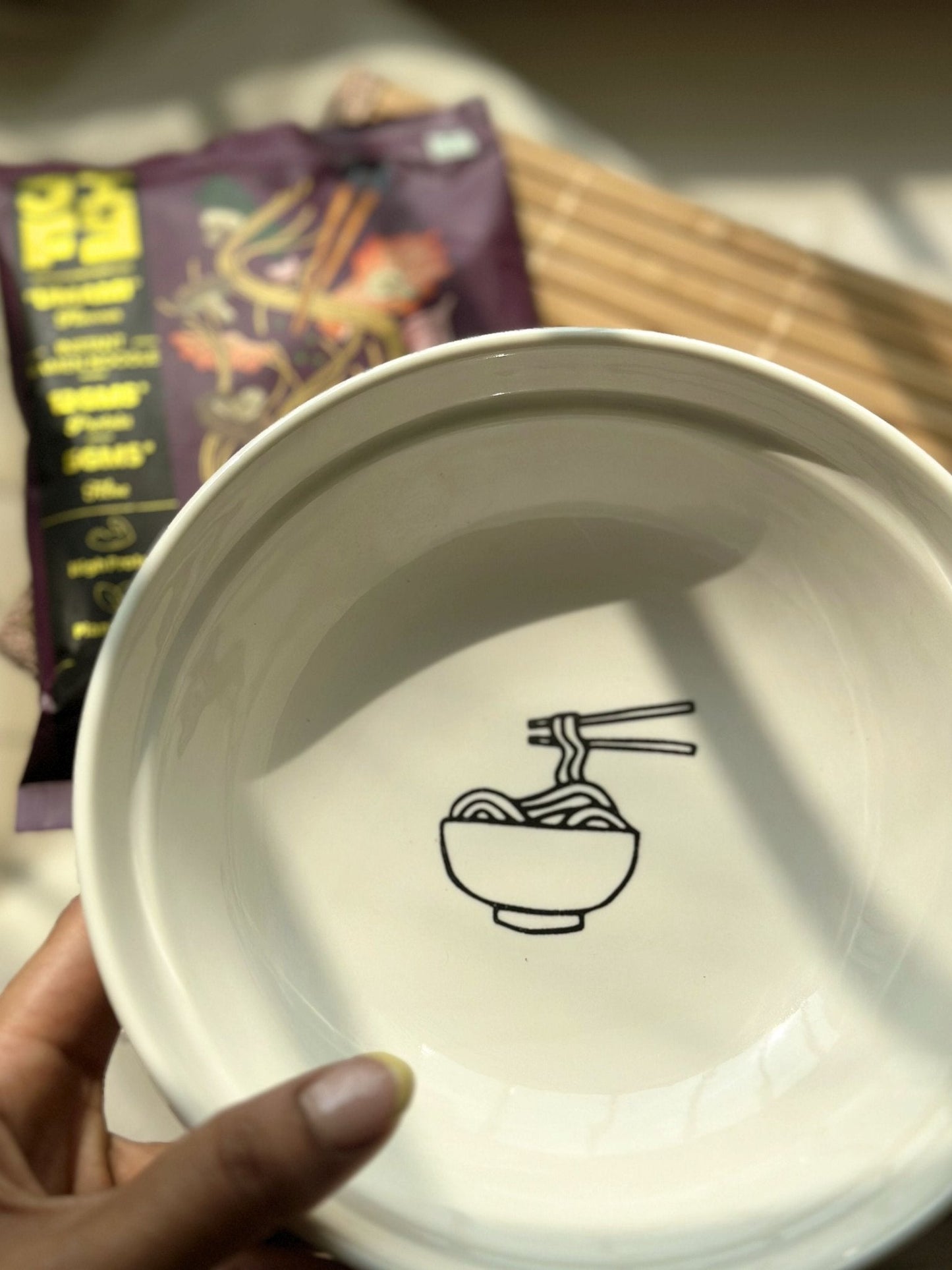 Pre Design Ramen Bowl With Chopstick â€“ Inside Print