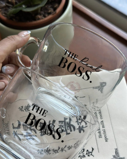 Pre Designed Clear Couple Mug Set of 2 with Gift Box